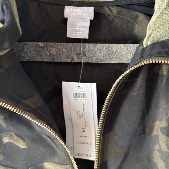Chicos Zynergy Camo Anorak Jacket - Picture 2 of 7